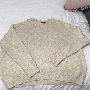 Vince Camuto Women’s Beige Crewneck Sweater
